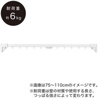 【穴あけ不要で賃貸住宅におすすめ】つっぱりカーテンレール伸縮式(TR1 ホワイト 110-150cm)