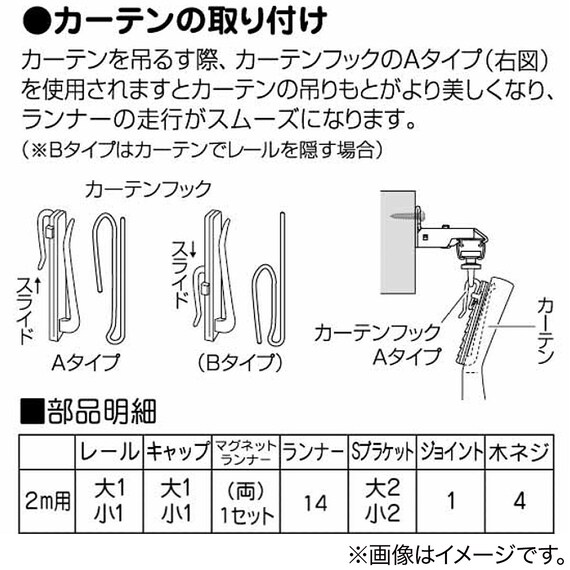 【正面付け専用】超静音レール シングル(ミュートSI 2M/S) 11枚目画像