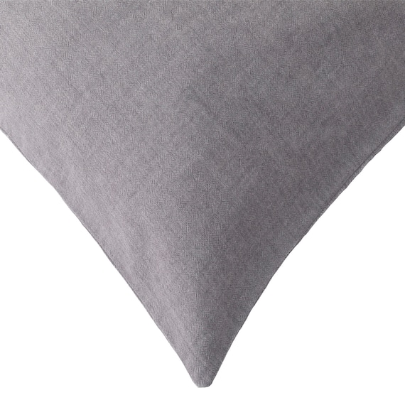 枕カバー(コットンウォッシュDGY) 3枚目画像