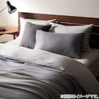 枕カバー(コットンウォッシュDGY) 7枚目画像