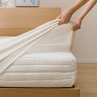 マルチすっぽりシーツ シングル(コットンウォッシュ WH S) 2枚目画像