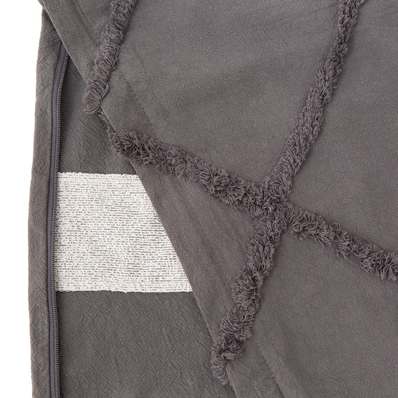 ひもなしラクラク掛け布団カバー ダブル(NグリップヨナDGY D) 5枚目画像