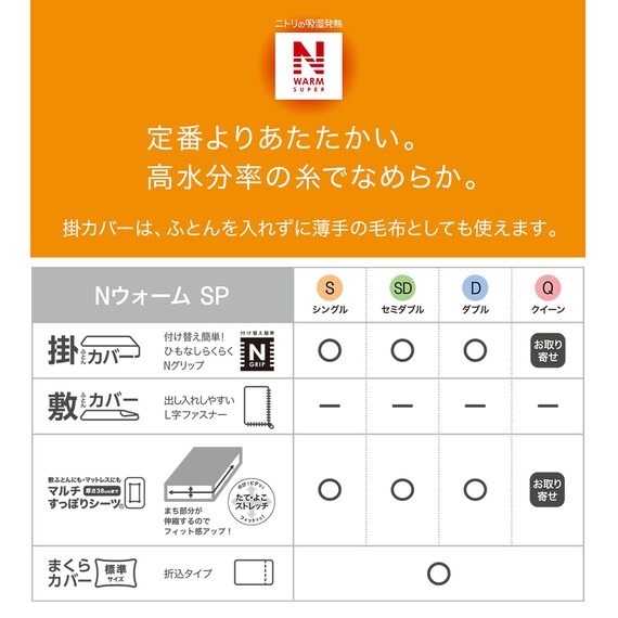 ぴったりフィットマルチシーツ ダブル(Nフィット NウォームSP i-nBR D) 6枚目画像