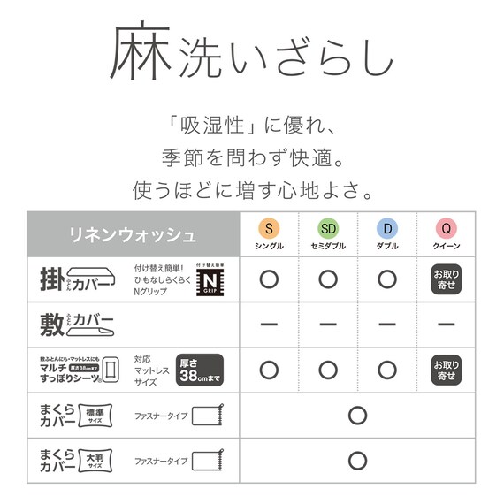 マルチすっぽりシーツ ダブル(リネン SZ15 BE D) 10枚目画像