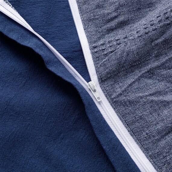 ひもなしラクラク掛布団カバー シングル(Nグリップ ANM024BL S)(Living in Comfort) 4枚目画像