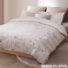 ひもなしラクラク掛け布団カバー ダブル(Nグリップ PT33 フラワー GY D) 3枚目画像