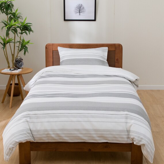 掛け布団カバー ダブル(PT36 ボーダーガラGY D) 2枚目画像