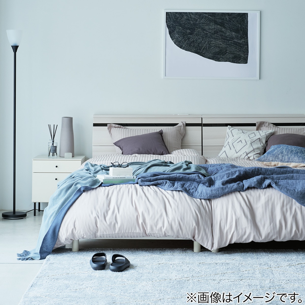 ニトリひもなしラクラク掛け布団カバーダブル(Nグリップホテル WH D) 3個 ニトリ ひもなしラクラク掛ふとんカバー ダブル(NグリップN