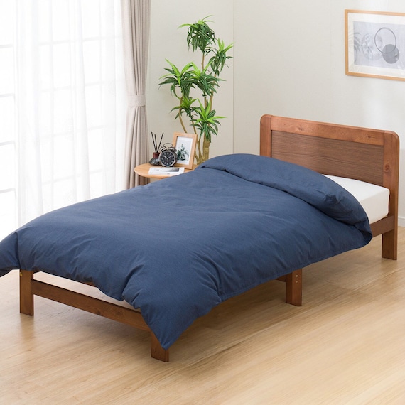 ひもなしラクラク掛け布団カバー シングル(Nグリップ MJ03 NV S) 2枚目画像