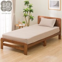 マルチすっぽりシーツ シングル(コットンウォッシュ W2 SZ35 BR S)
