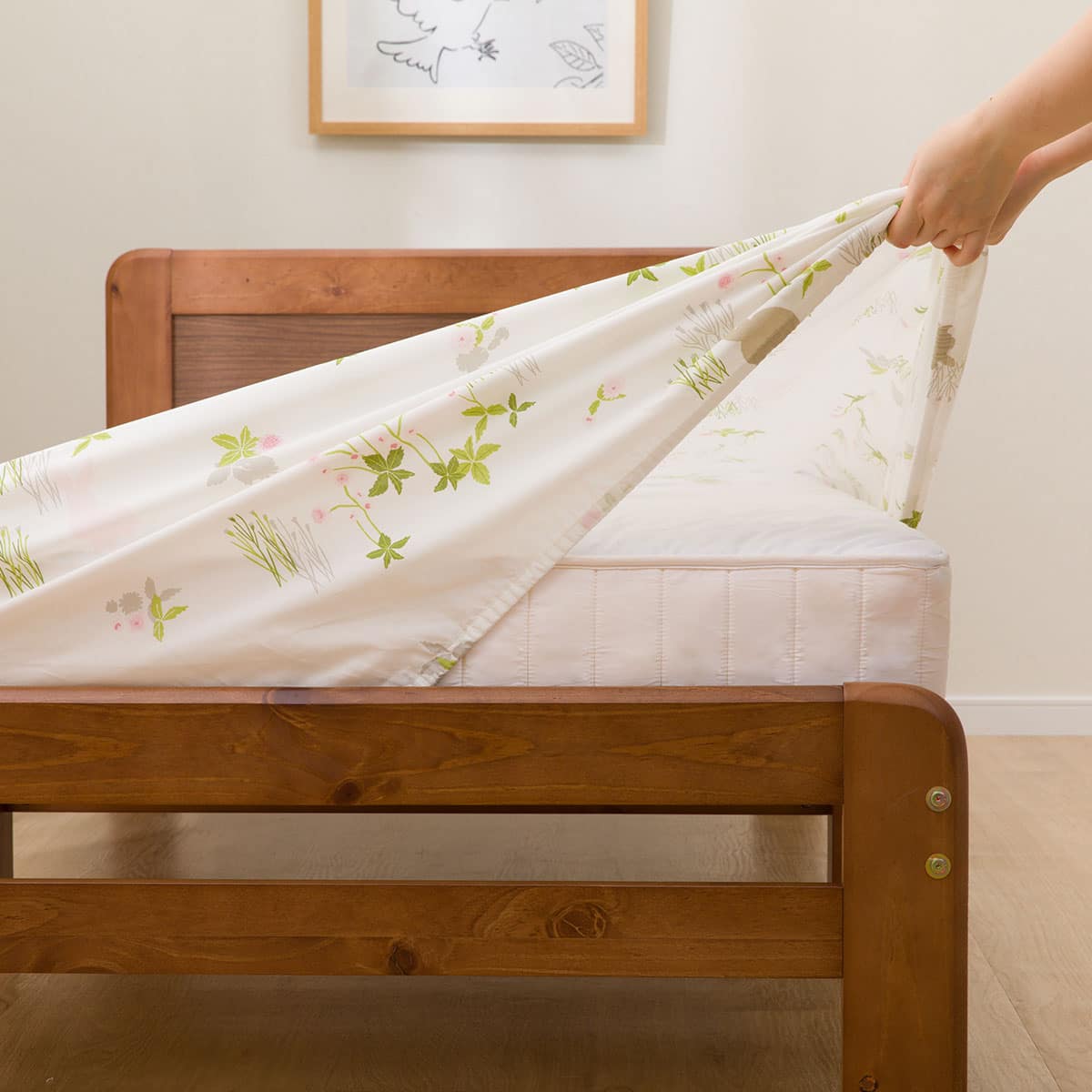 イケヴィラ　エリス　添い寝シーツ マルチすっぽりシーツ ダブル(PT42 ウサギガラ D) | ニトリネット