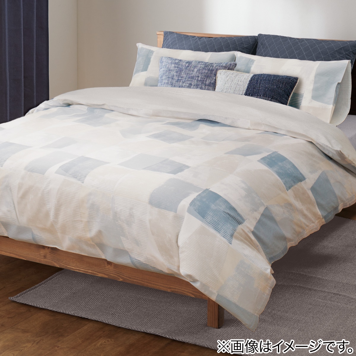 2個ニトリ　ひもなしラクラク掛け布団カバー　ダブル(Nグリップ CA2320 ニトリ（NITORI） ひもなしラクラク 掛け布団カバー ダブル(Nグリップ