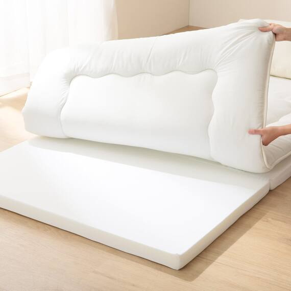 ひろびろ使えて小さくしまえる硬質４つ折マットレス　セミダブル(プロテ NF SD) 13枚目画像