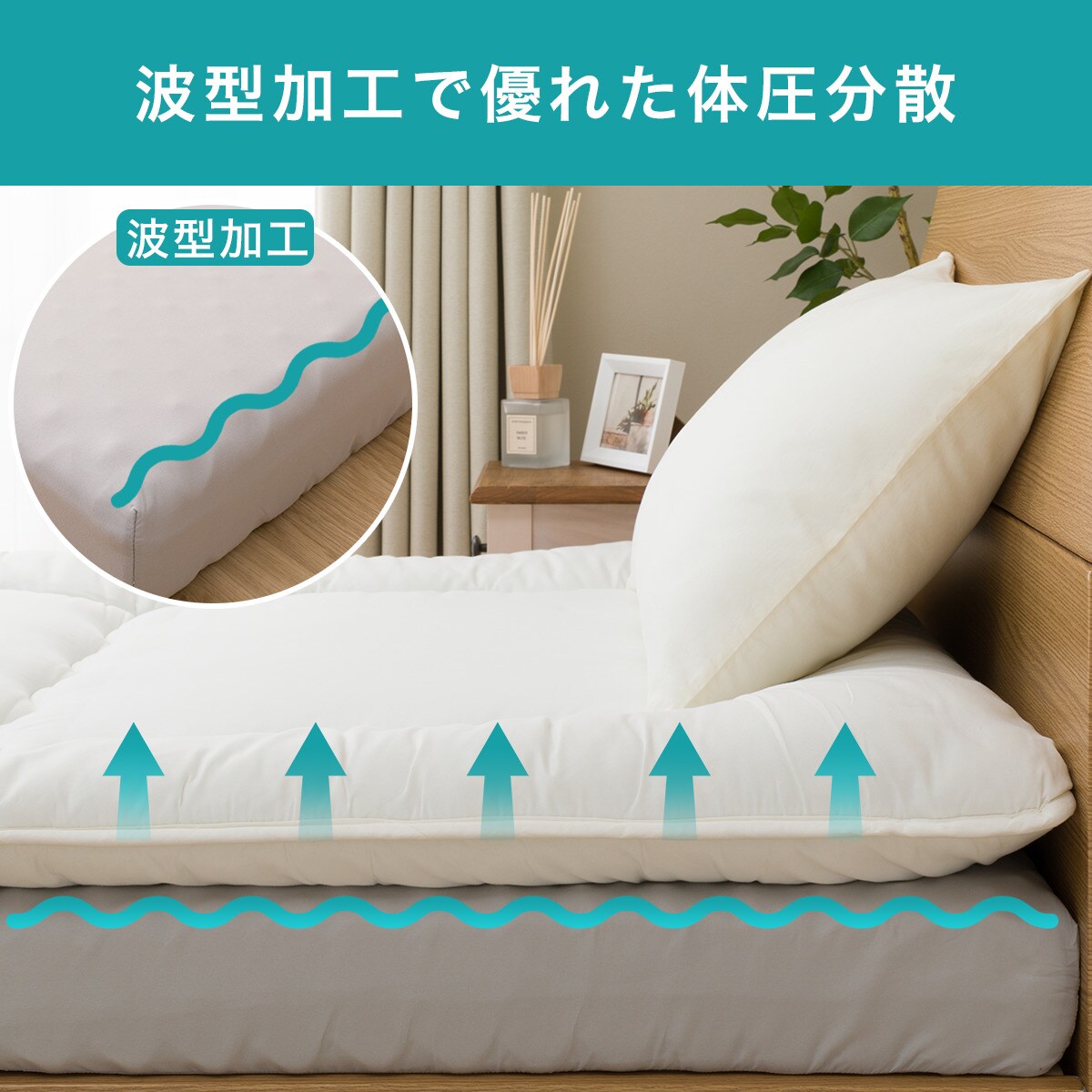 敷布団としても使える ボリュームマットレス カラダヲシッカリササエル2 通販 ニトリネット 公式 家具 インテリア通販