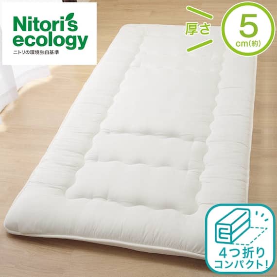 収納しやすい抗菌防臭敷布団 ダブル(F2201) 1枚目画像