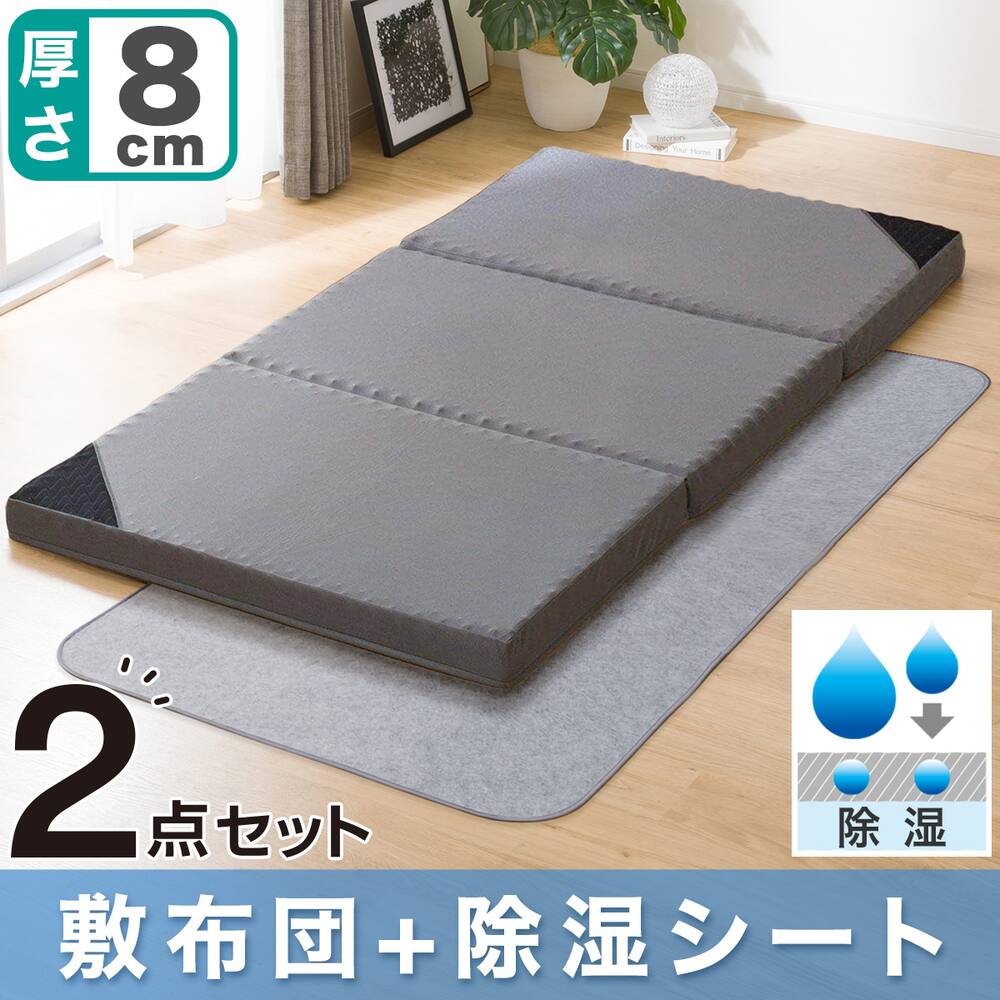 2点セット】点で支える体圧分散敷布団+洗える除湿シート(シングル)通販 