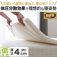 低反発マットレス トッパー(MF6 M2302)【期間限定価格:8/6~9/24まで】