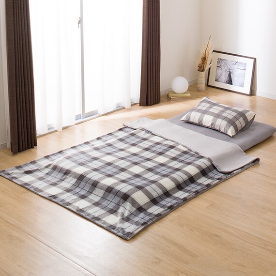 毛布にもなる掛ふとんカバー付き 寝具7点セット シングル(Nウォーム S2301 GY S) 4枚目画像