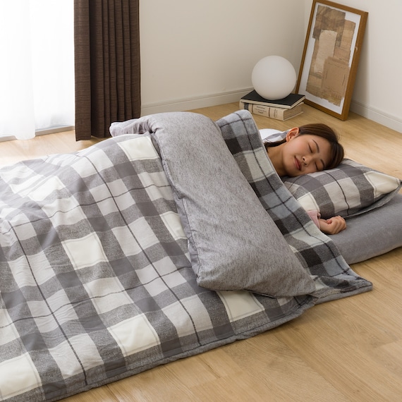 毛布にもなる掛ふとんカバー付き 寝具7点セット シングル(Nウォーム S2301 GY S) 6枚目画像