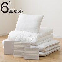すぐに使える寝具6点セット シングル(BD/GY S2401 S)