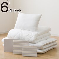 すぐに使える寝具6点セット セミダブル(BD/GY S2401 SD)