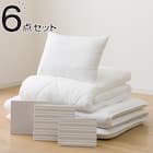 すぐに使える寝具6点セット セミダブル(BD/GY S2401 SD) 1枚目画像