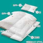 すぐに使える寝具6点セット セミダブル(BD/GY S2401 SD) 12枚目画像