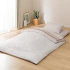 カバー付き 2枚合わせ掛け布団 布団セット 9点 (S2306 シングル ベージュ) 2枚目画像