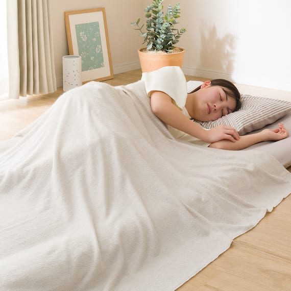 カバー付き 2枚合わせ掛け布団 布団セット 9点 (S2306 セミダブル ベージュ) 13枚目画像