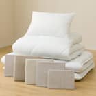 カバー付き 2枚合わせ掛け布団 布団セット 9点 (S2306 セミダブル ベージュ) 16枚目画像