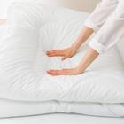 2枚合わせ掛け布団 毛布タオルケット付き 布団セット 6点 (S2306 セミダブル ホワイト) 18枚目画像