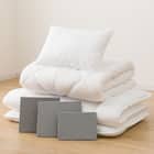 カバー付き 温度調整掛け布団 布団セット 6点 (S2305 セミダブル グレー) 14枚目画像