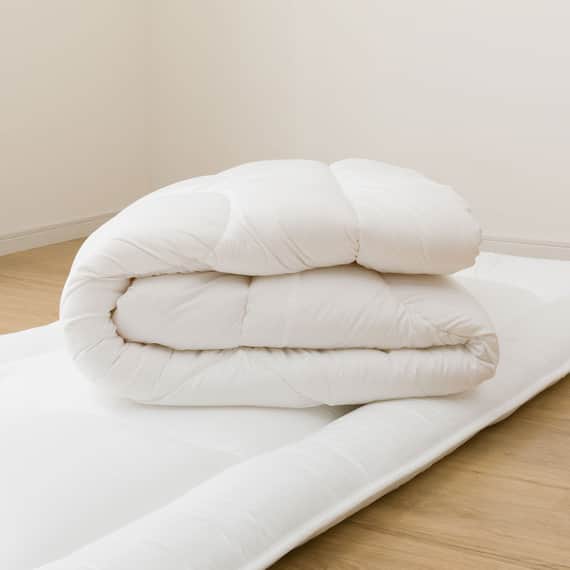 カバー付き 温度調整掛け布団 布団セット 6点 (S2305 セミダブル グレー) 25枚目画像