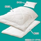 温度調整掛け布団 布団セット 3点 (S2305 シングル ホワイト) 2枚目画像