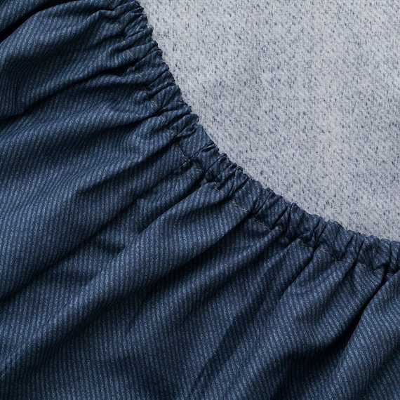 カバー付き ボリューム敷布団 布団セット 6点 (S2306 セミダブル ネイビー) 17枚目画像