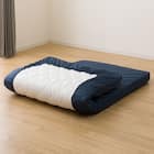 カバー付き ボリューム敷布団 布団セット 8点 (S2306 ダブル ネイビー) 17枚目画像