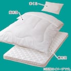 ボリューム敷布団 布団セット 3点 (S2306 セミダブル ホワイト) 2枚目画像