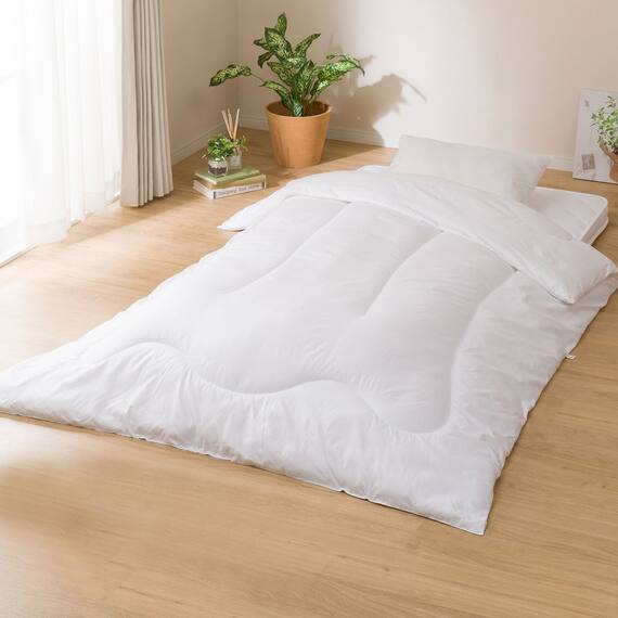 ボリューム敷布団 布団セット 3点 (S2306 セミダブル ホワイト) 8枚目画像