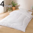 ボリューム敷布団 布団セット 4点 (S2306 ダブル ホワイト) 1枚目画像