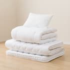 ボリューム敷布団 布団セット 4点 (S2306 ダブル ホワイト) 9枚目画像