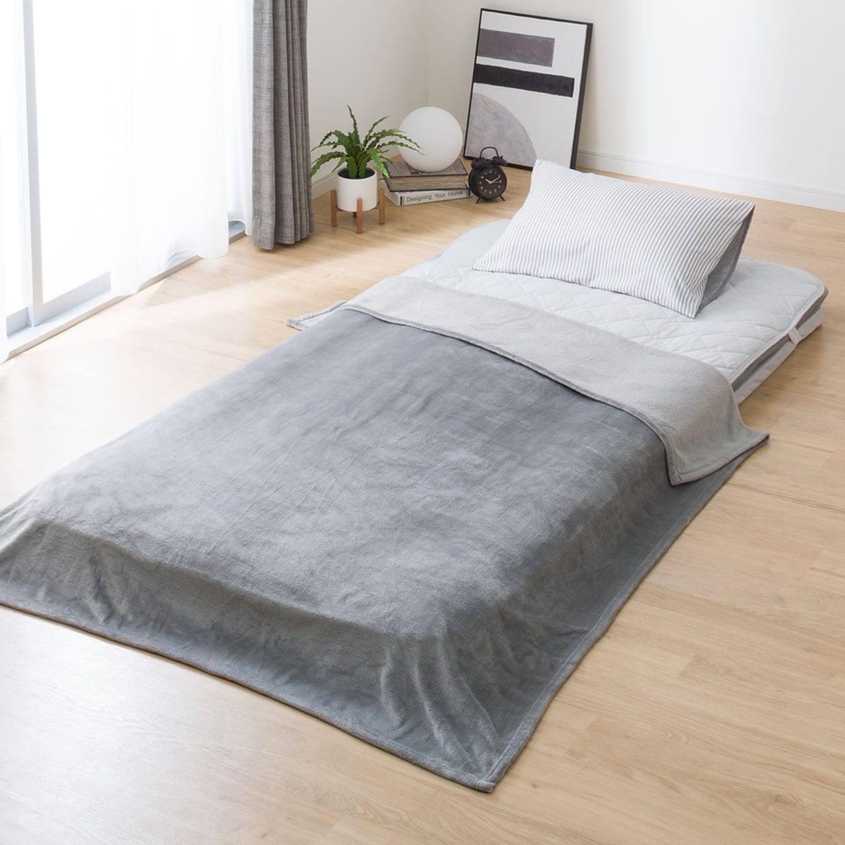 カバー付き 3つ折りマットレス付き 布団セット 11点 (S2307 シングル