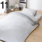 カバー付き 3つ折りマットレス付き 布団セット 11点 (S2307 セミダブル グレー) 1枚目画像