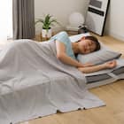 カバー付き 3つ折りマットレス付き 布団セット 11点 (S2307 セミダブル グレー) 16枚目画像