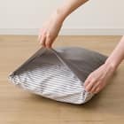 カバー付き 3つ折りマットレス付き 布団セット 11点 (S2307 セミダブル グレー) 27枚目画像