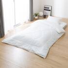 2枚合わせ掛け布団 3つ折りマットレス付き 布団セット 8点 (S2307 シングル アイボリー) 19枚目画像