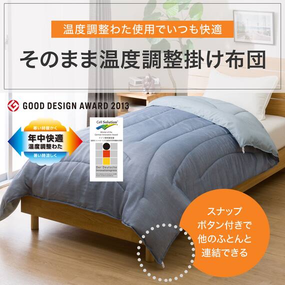 そのまま使える温度調整掛ふとん　シングル(BL K2407 S) 6枚目画像
