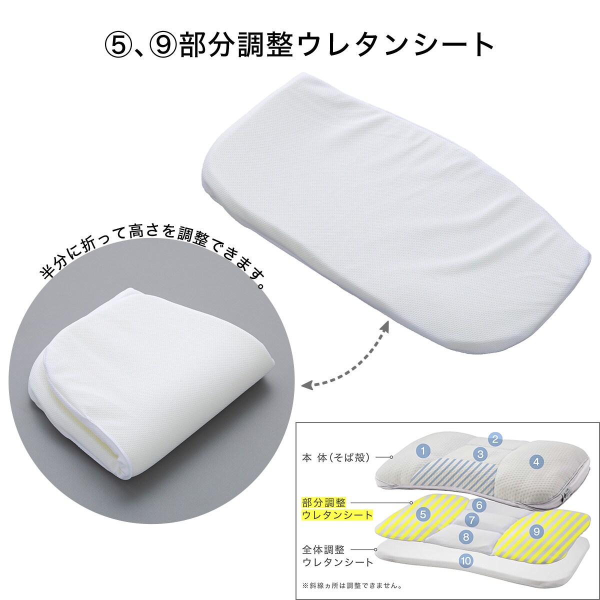 高さ10ヵ所調整できるまくら(そば)通販 | ニトリネット【公式】 家具 ...