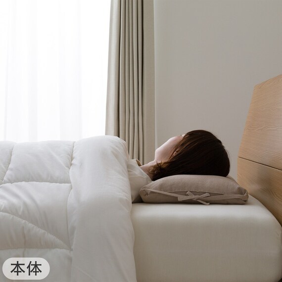 綿生地そば枕(イブキ3)本体+カバーセット(Nフィット ニット ミニサイズ NV2) 4枚目画像