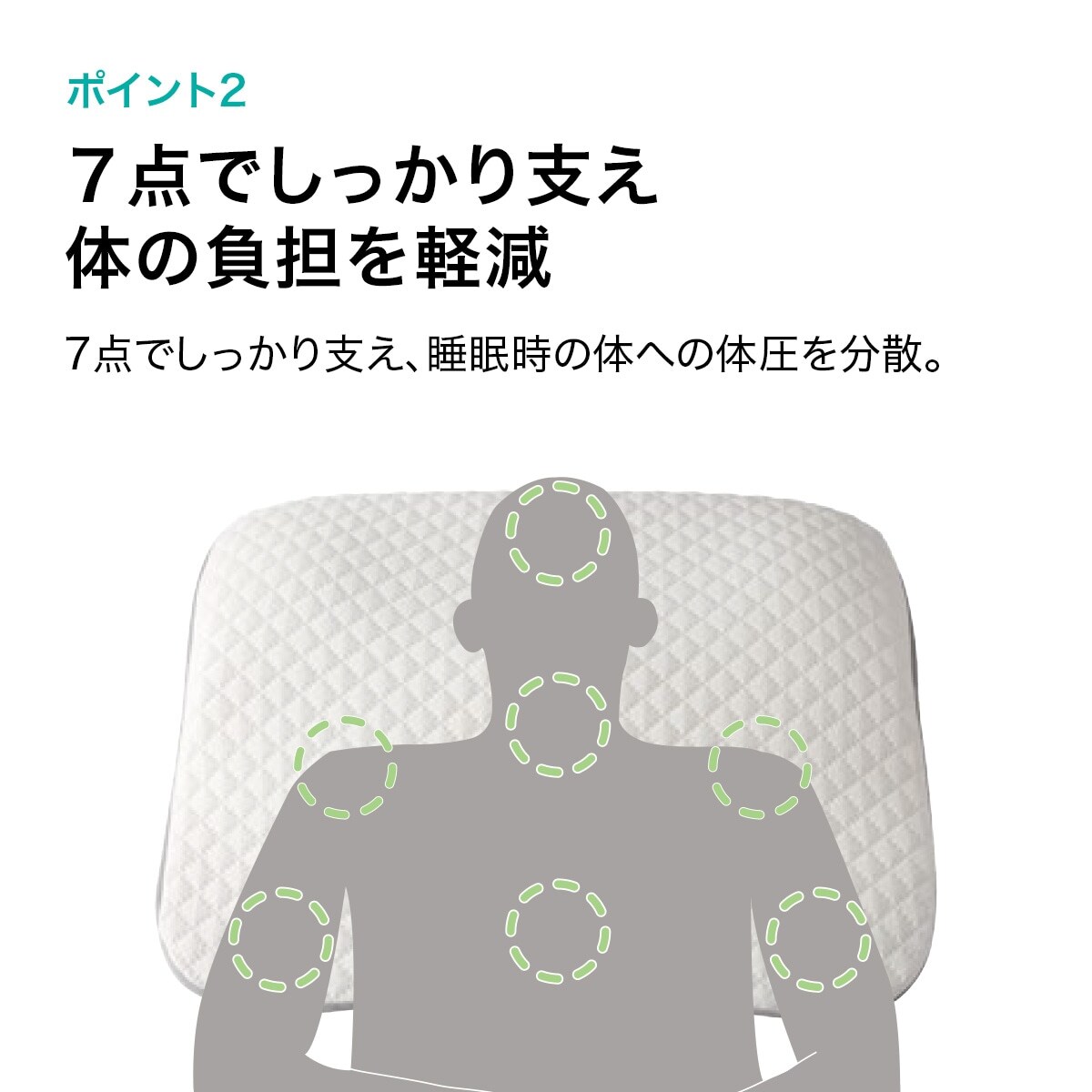 肩・首・背中も支える枕(P2208)本体＋洗い替え用カバー(GY)セット通販 | ニトリネット【公式】 家具・インテリア通販