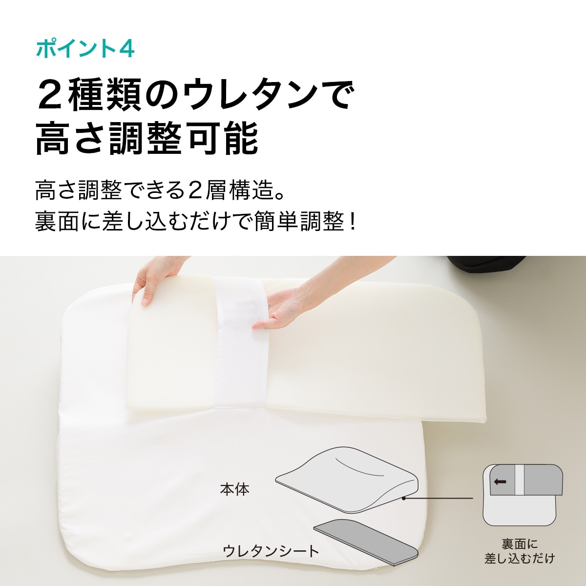 肩・首・背中も支える枕(P2208) | ニトリネット【公式】 家具